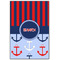 Classic Anchor & Stripes Wood Print - 20x30 (Personalized)