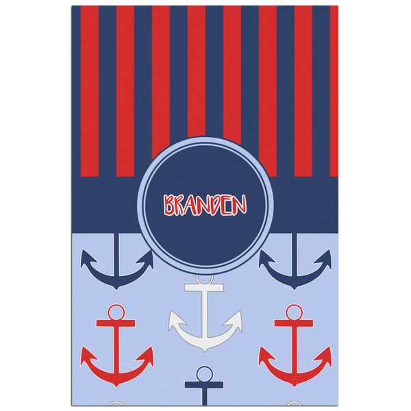 Custom Classic Anchor & Stripes Poster - Matte - 24x36 (Personalized)