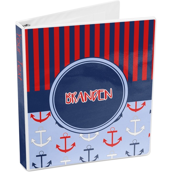 Classic Anchor & Stripes 3-Ring Binder 3/4 - Main