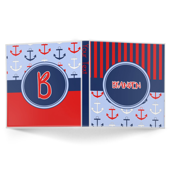 Classic Anchor & Stripes 3-Ring Binder Approval- 1in