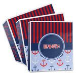 Classic Anchor & Stripes 3-Ring Binder (Personalized)