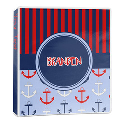 Classic Anchor & Stripes 3-Ring Binder (Personalized)
