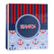 Classic Anchor & Stripes 3-Ring Binder - 1 inch (Personalized)