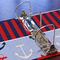 Classic Anchor & Stripes 3 Ring Binders - Full Wrap - 3" - DETAIL