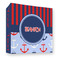 Classic Anchor & Stripes 3 Ring Binders - Full Wrap - 3" - FRONT