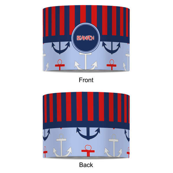 Classic Anchor & Stripes 8" Drum Lampshade - APPROVAL (Fabric)