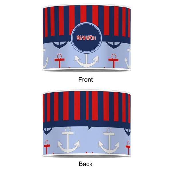 Classic Anchor & Stripes 8" Drum Lampshade - APPROVAL (Poly Film)