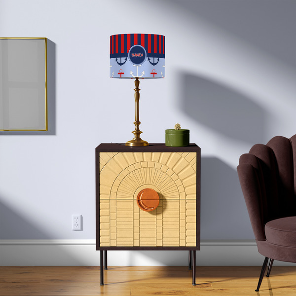 Classic Anchor & Stripes 8" Drum Lampshade - LIFESTYLE