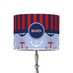 Classic Anchor & Stripes 8" Drum Lamp Shade - Poly-film (Personalized)
