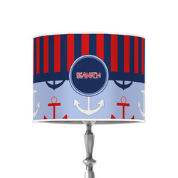 Classic Anchor & Stripes 8" Drum Lamp Shade - Poly-film (Personalized)