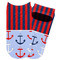 Classic Anchor & Stripes Adult Ankle Socks