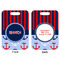 Classic Anchor & Stripes Aluminum Luggage Tag (Front + Back)
