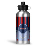 Classic Anchor & Stripes Water Bottles - 20 oz - Aluminum (Personalized)