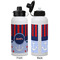 Classic Anchor & Stripes Aluminum Water Bottle - White APPROVAL