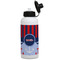 Classic Anchor & Stripes Aluminum Water Bottle - White Front