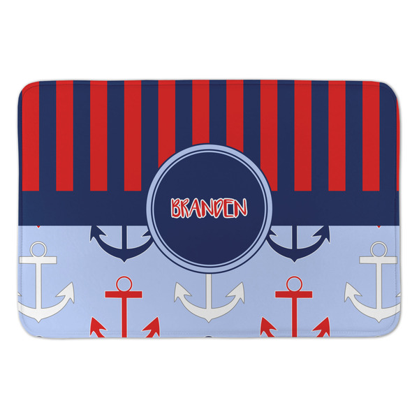 Custom Classic Anchor & Stripes Anti-Fatigue Kitchen Mat (Personalized)