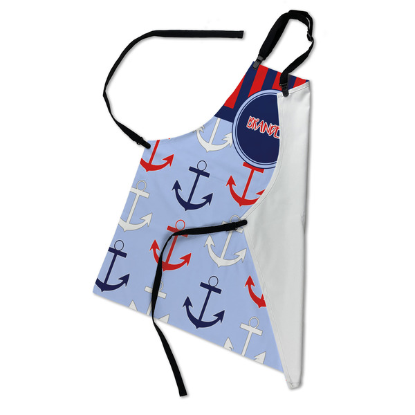 Classic Anchor & Stripes Apron - Folded