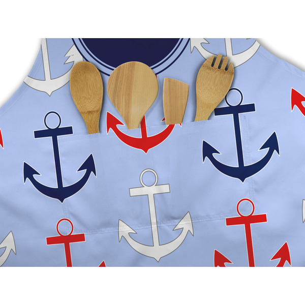 Classic Anchor & Stripes Apron - Pocket Detail with Props