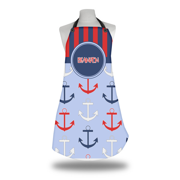 Custom Classic Anchor & Stripes Apron w/ Name or Text