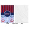 Classic Anchor & Stripes Baby Blanket (Single Side - Printed Front, White Back)