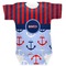 Classic Anchor & Stripes Baby Bodysuit (Personalized)
