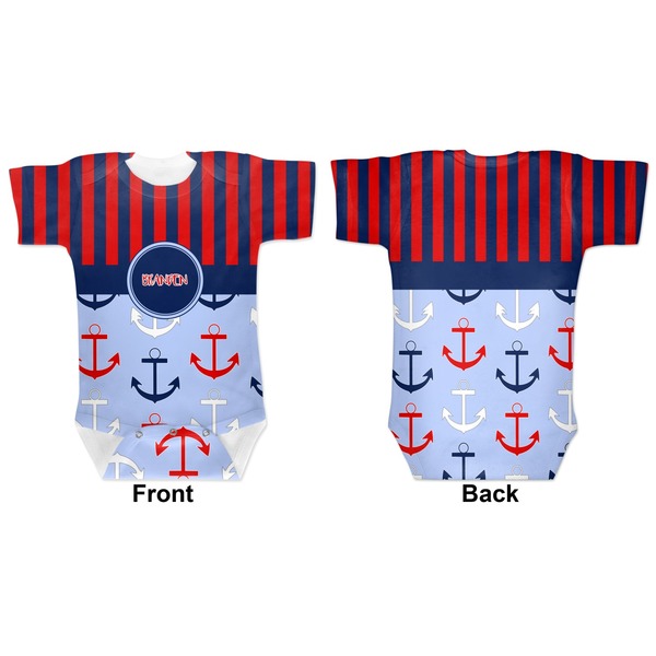 Classic Anchor & Stripes Baby Bodysuit Approval