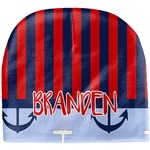 Classic Anchor & Stripes Baby Hat (Beanie) (Personalized)
