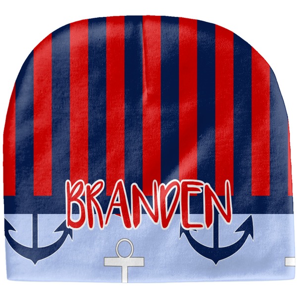 Custom Classic Anchor & Stripes Baby Hat (Beanie) (Personalized)