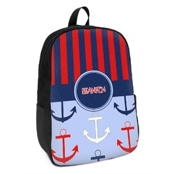 Classic Anchor & Stripes Kids Backpack (Personalized)
