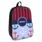 Classic Anchor & Stripes Backpack - angled view