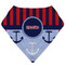 Classic Anchor & Stripes Bandana Bib (Personalized)
