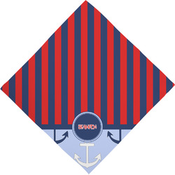 Classic Anchor & Stripes Dog Bandana Scarf w/ Name or Text