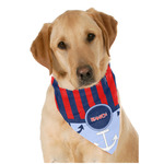 Classic Anchor & Stripes Dog Bandana Scarf w/ Name or Text