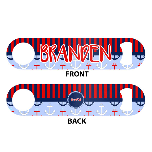 Classic Anchor & Stripes Bar Bottle Opener - White - Approval