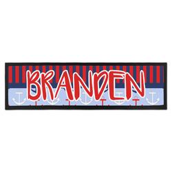Classic Anchor & Stripes Bar Mat - Large (Personalized)