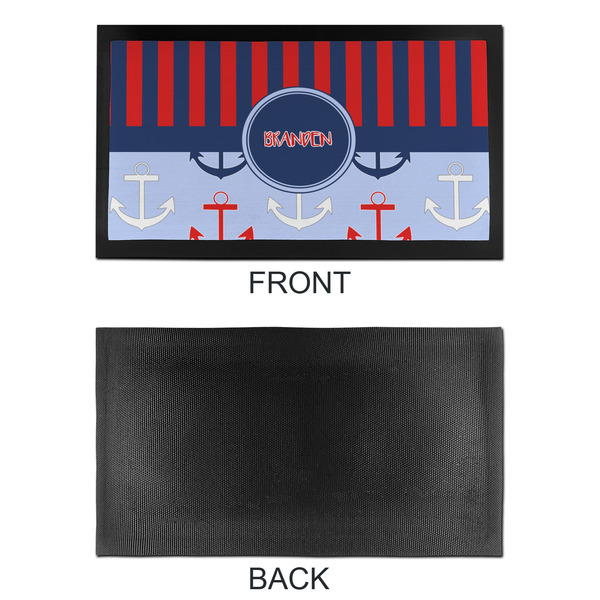 Classic Anchor & Stripes Bar Mat - Small - APPROVAL