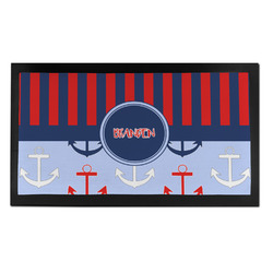 Classic Anchor & Stripes Bar Mat - Small (Personalized)