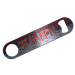 Classic Anchor & Stripes Bar Bottle Opener - Silver w/ Name or Text