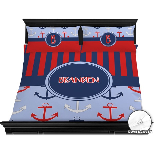 Classic Anchor & Stripes Bedding Set (King) - Duvet