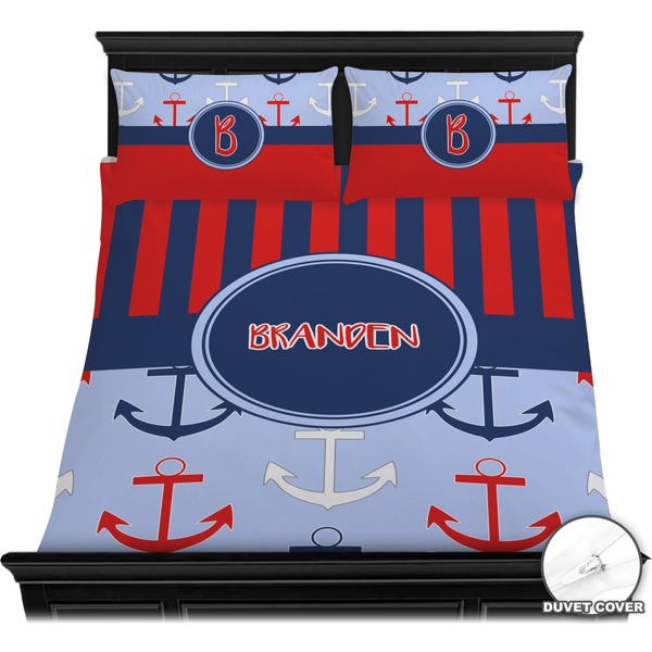 Classic Anchor & Stripes Bedding Set (Queen) - Duvet