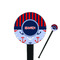 Classic Anchor & Stripes 7" Round Plastic Stir Sticks - Black - Single Sided (Personalized)