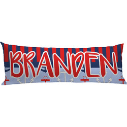 Classic Anchor & Stripes Body Pillow Case (Personalized)