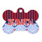 Classic Anchor & Stripes Bone Shaped Dog ID Tag (Personalized)