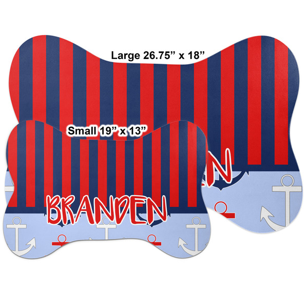 Classic Anchor & Stripes Bone Shaped Mat Comparison