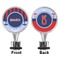 Classic Anchor & Stripes Bottle Stopper - Front and Back