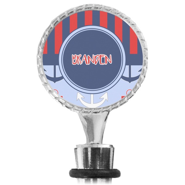 Classic Anchor & Stripes Bottle Stopper Main View