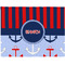 Classic Anchor & Stripes Woven Fabric Placemat - Twill w/ Name or Text