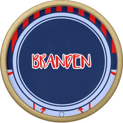 Classic Anchor & Stripes Cabinet Knob - Gold (Personalized)