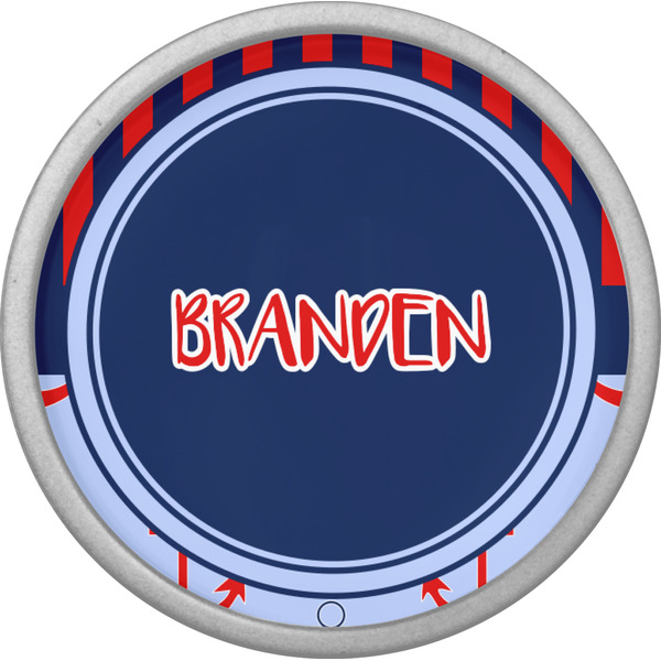 Classic Anchor & Stripes Cabinet Knob - Nickel - Front