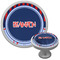 Classic Anchor & Stripes Cabinet Knob (Silver) (Personalized)